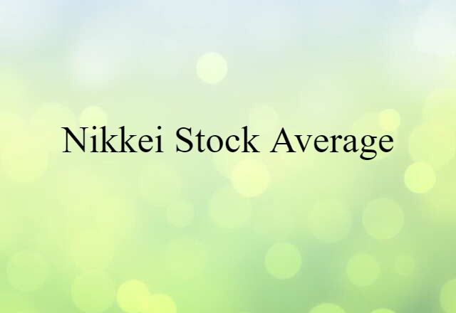 Nikkei Stock Average