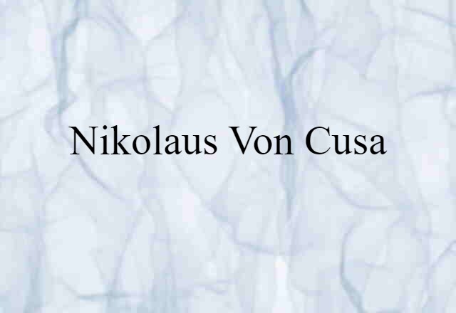 Nikolaus von Cusa