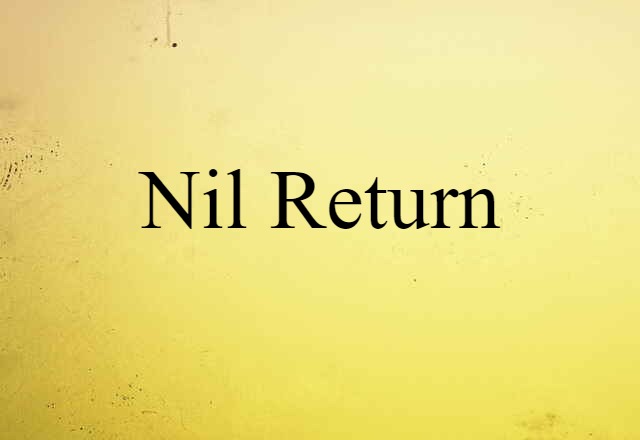 nil return