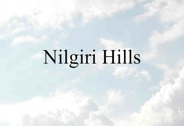 Nilgiri Hills