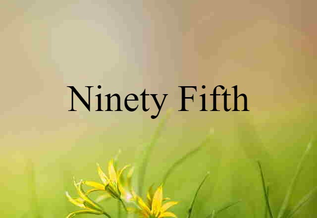 Ninety Fifth (noun) Definition, Meaning & Examples