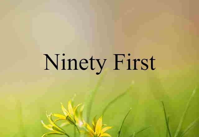 Ninety-first (noun) Definition, Meaning & Examples