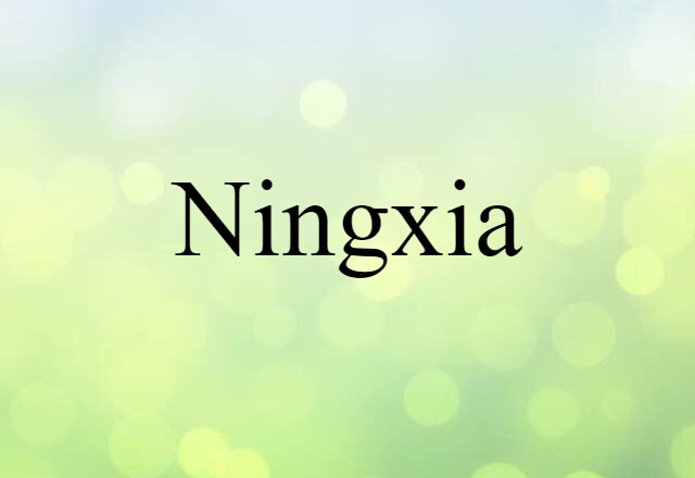 Ningxia (noun) Definition, Meaning & Examples