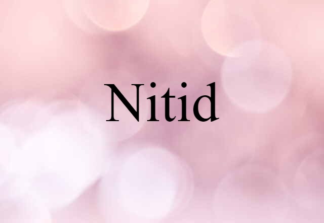 Nitid (noun) Definition, Meaning & Examples