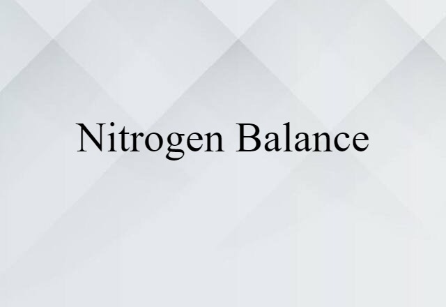 nitrogen balance