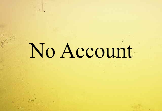 no-account