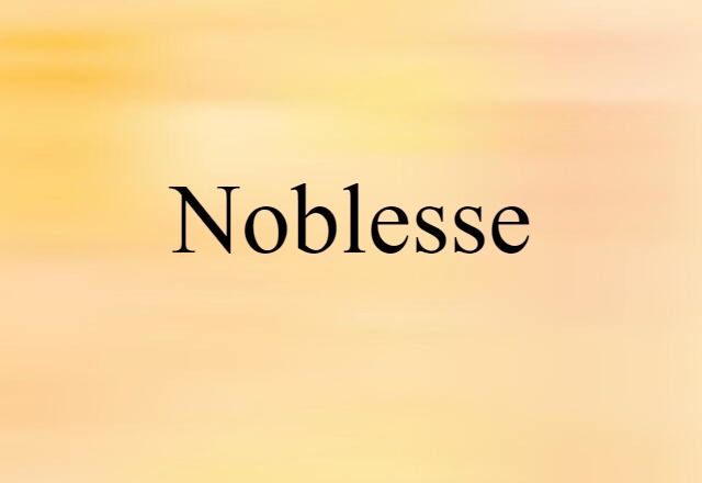 noblesse