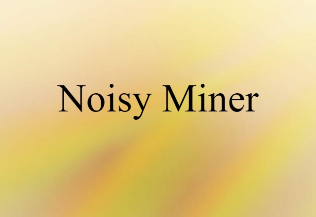 Noisy Miner (noun) Definition, Meaning & Examples