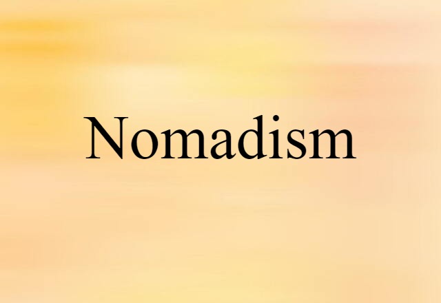 nomadism