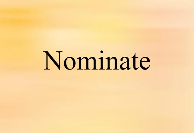 nominate