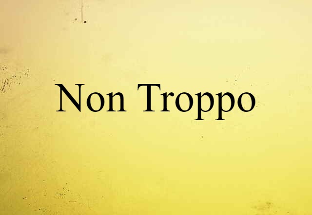 non troppo