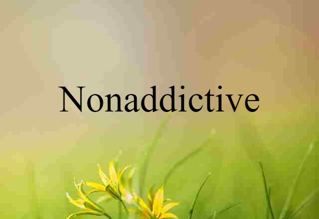 Nonaddictive (noun) Definition, Meaning & Examples