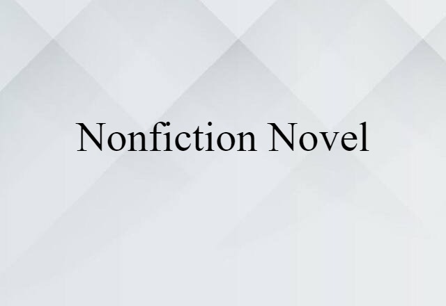 nonfiction novel