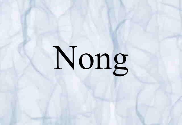 Nong (noun) Definition, Meaning & Examples