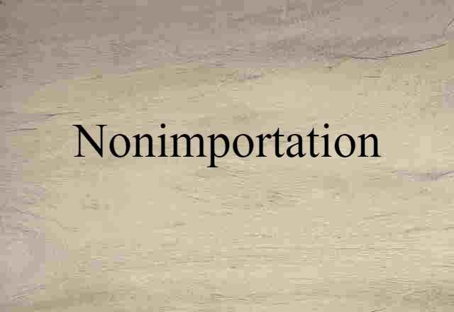 nonimportation