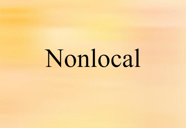 nonlocal