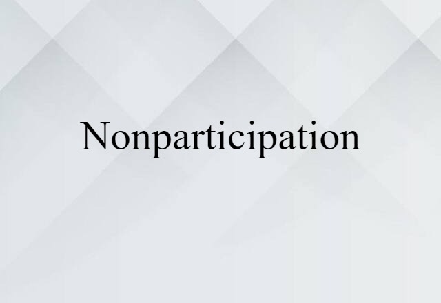 nonparticipation