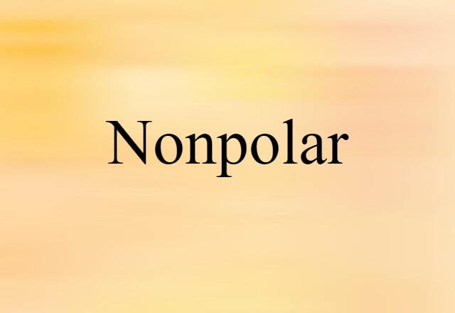 nonpolar