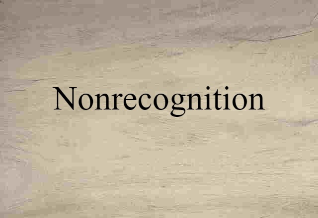 nonrecognition