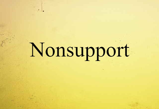 nonsupport