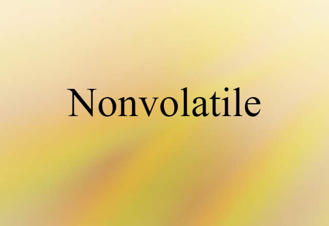 nonvolatile