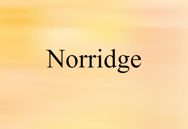 Norridge (noun) Definition, Meaning & Examples