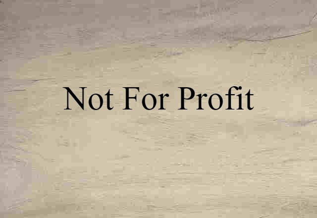 not-for-profit