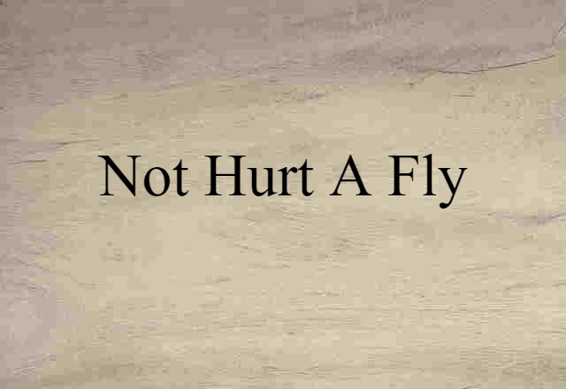 not hurt a fly