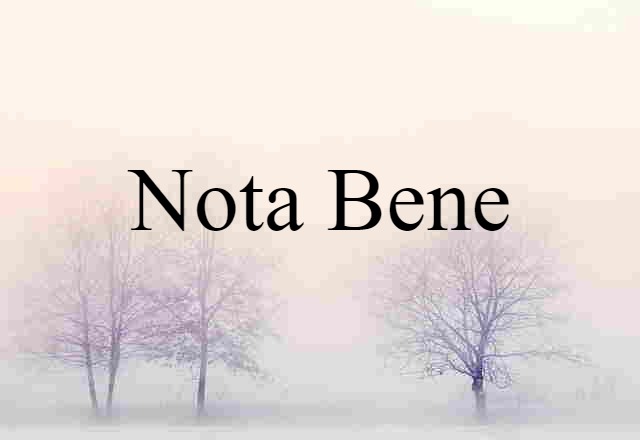 nota bene