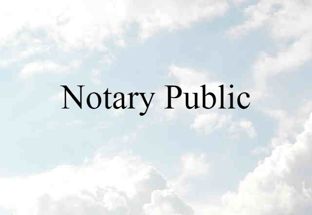 notary public