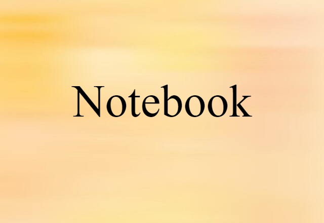 Notebook (noun) Definition, Meaning & Examples