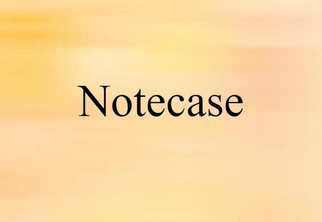 Notecase (noun) Definition, Meaning & Examples