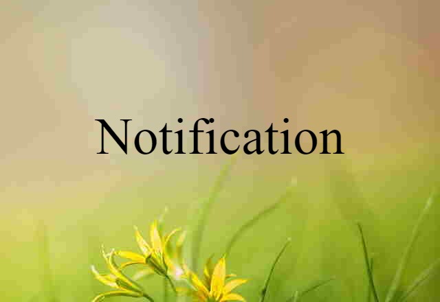 notification