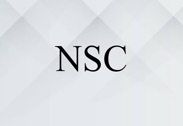 NSC (noun) Definition, Meaning & Examples