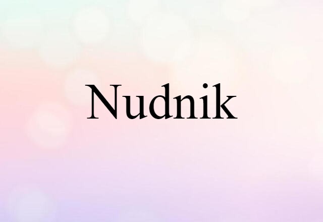 Nudnik (noun) Definition, Meaning & Examples