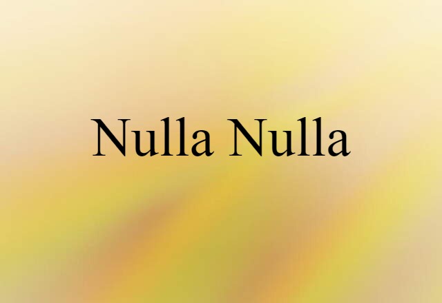 nulla-nulla