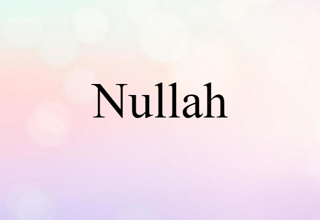 nullah