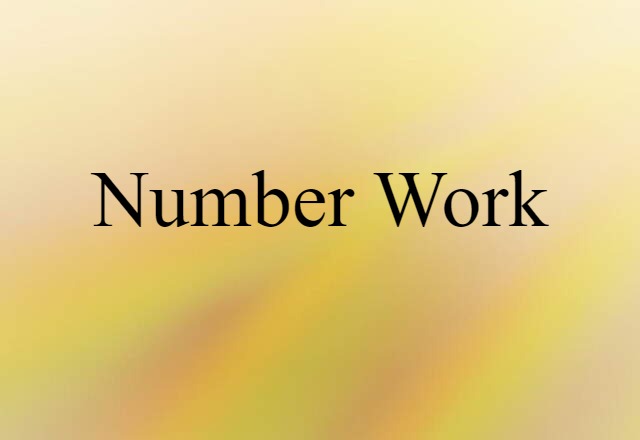 number work