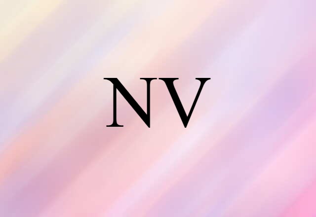 NV (noun) Definition, Meaning & Examples