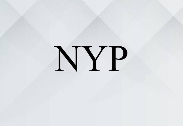 NYP (noun) Definition, Meaning & Examples