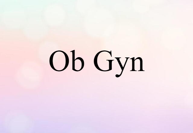 Ob-gyn (noun) Definition, Meaning & Examples