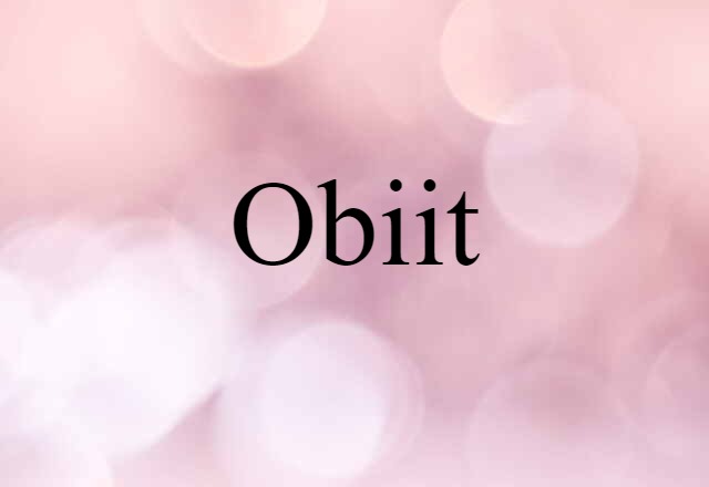 obiit