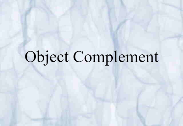 object complement