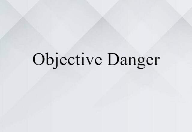 Objective Danger (noun) Definition, Meaning & Examples