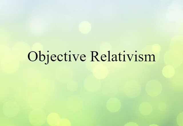 objective relativism