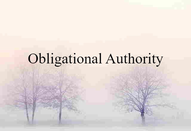 obligational authority