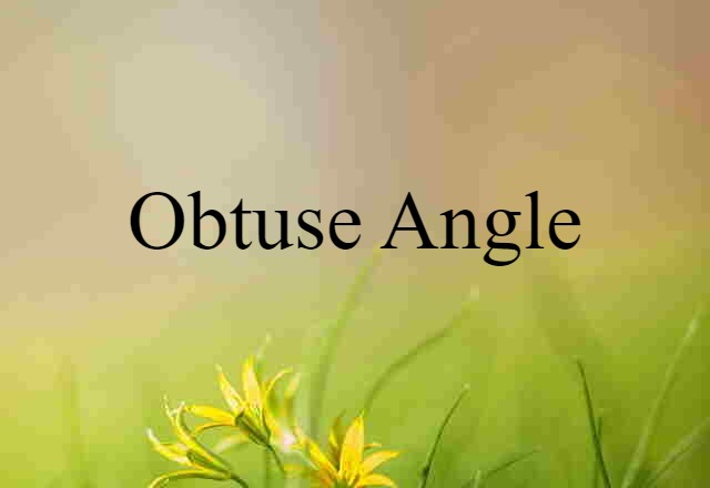 obtuse angle