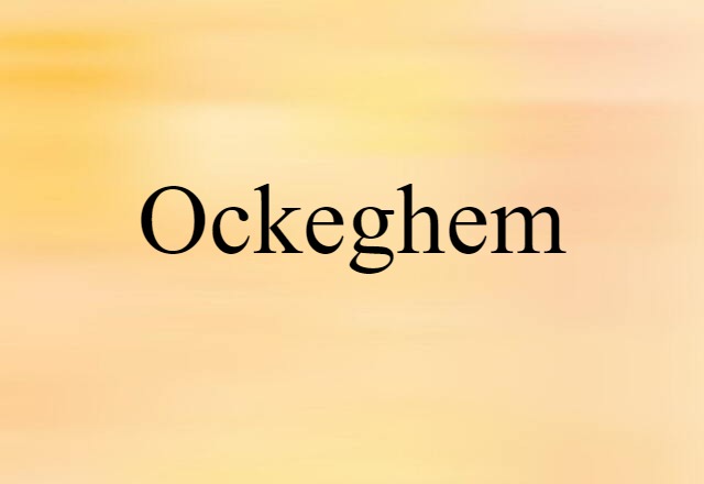 Ockeghem