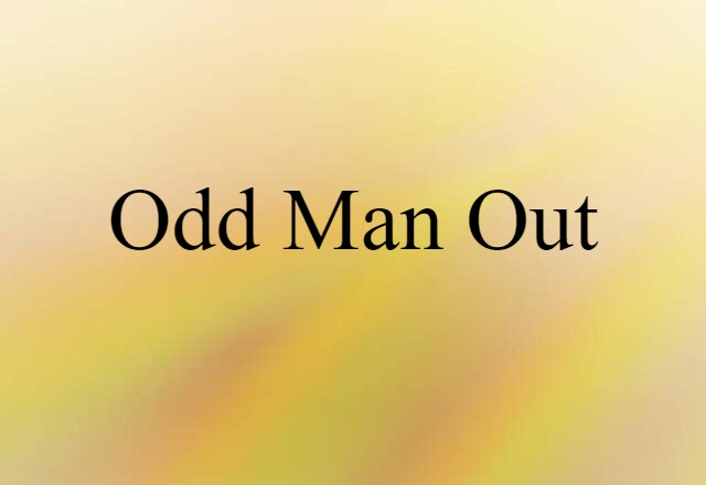 Odd Man Out (noun) Definition, Meaning & Examples