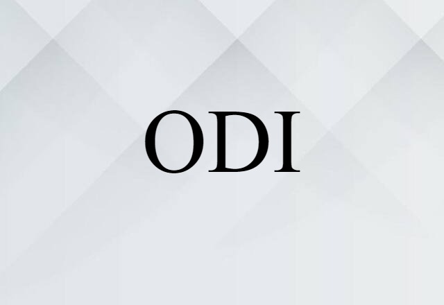 ODI (noun) Definition, Meaning & Examples